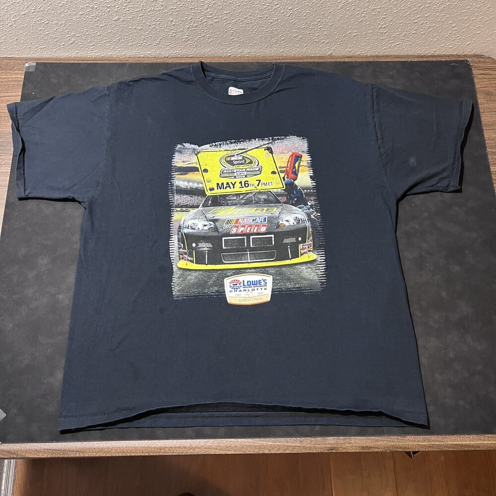 Vintage Speed TV Shirt Top Gear Nextel Cup NASCAR Charlotte Speedway 2XL Petty